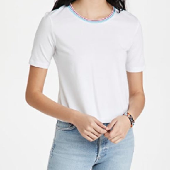 BB Dakota Rainbow Ringer Tee - Picture 1 of 7